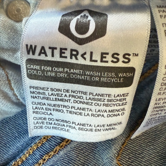 Levi's Men's Waterless Classic 502 Denim Blue Jeans Size W33 L30 - Picture 4 of 5